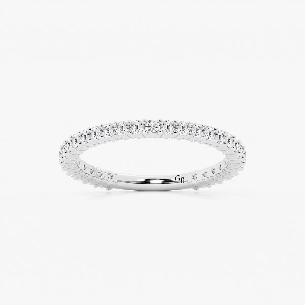 GWA036 - product video for 1/2 ctw Round Lab Grown Diamond Three Quarter Eternity Shared Prong Wedding Band