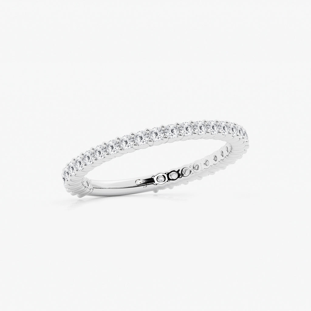 GWA036 - Additional Image 1 for  1/2 ctw Round Lab Grown Diamond Three Quarter Eternity Shared Prong Wedding Band