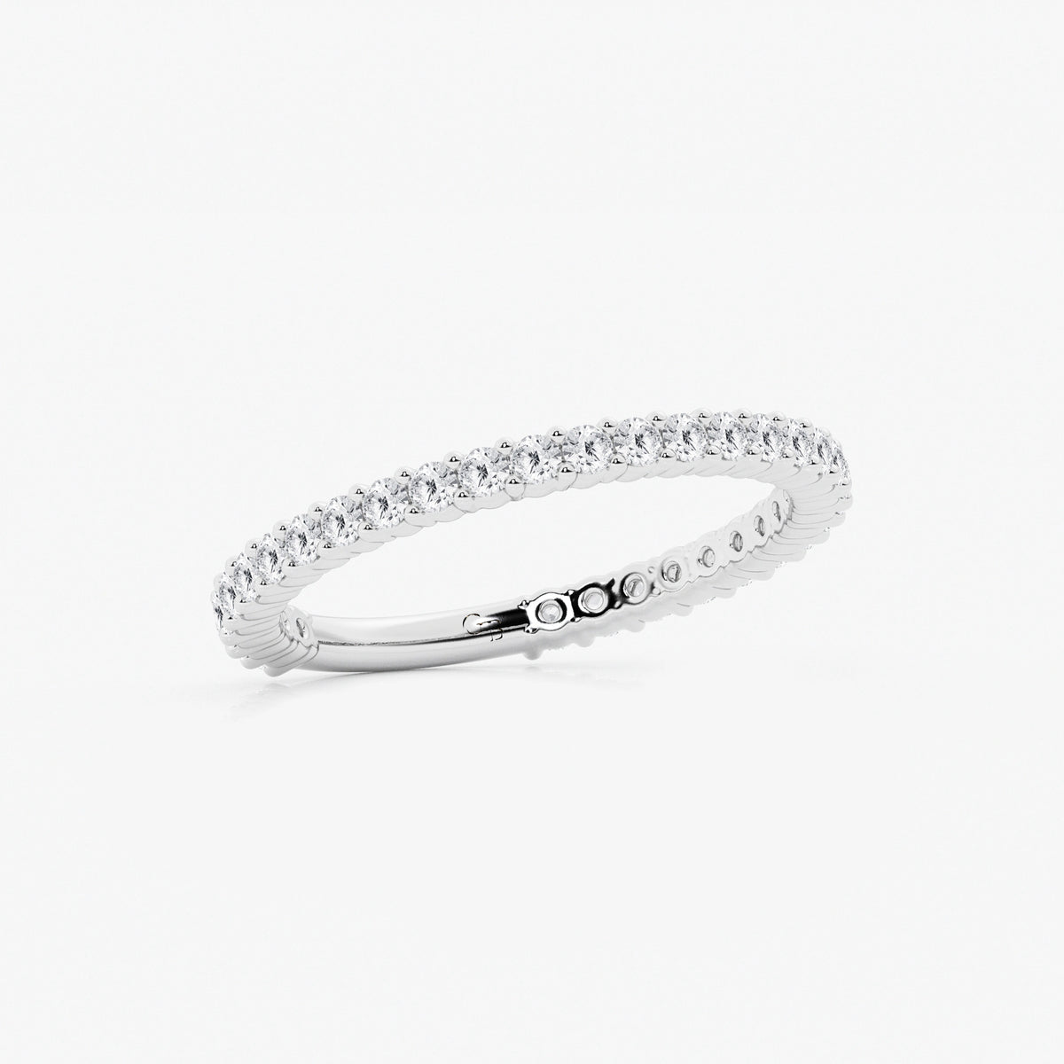 GWA036 - Additional Image 1 for  1/2 ctw Round Lab Grown Diamond Three Quarter Eternity Shared Prong Wedding Band