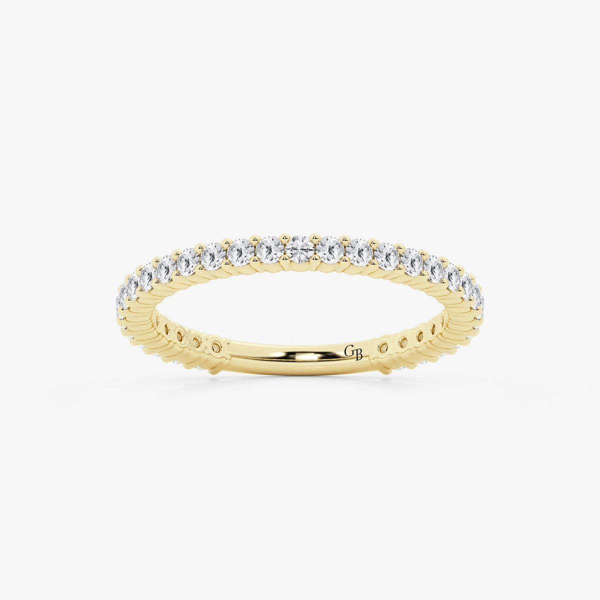 GWA036 - 1/2 ctw Round Lab Grown Diamond Three Quarter Eternity Shared Prong Wedding Band
