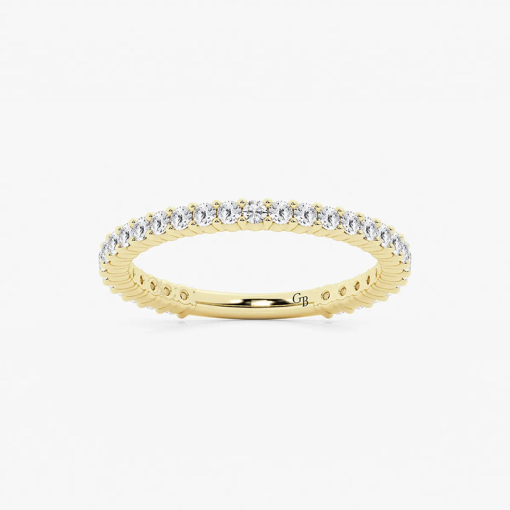 GWA036 - product video for 1/2 ctw Round Lab Grown Diamond Three Quarter Eternity Shared Prong Wedding Band