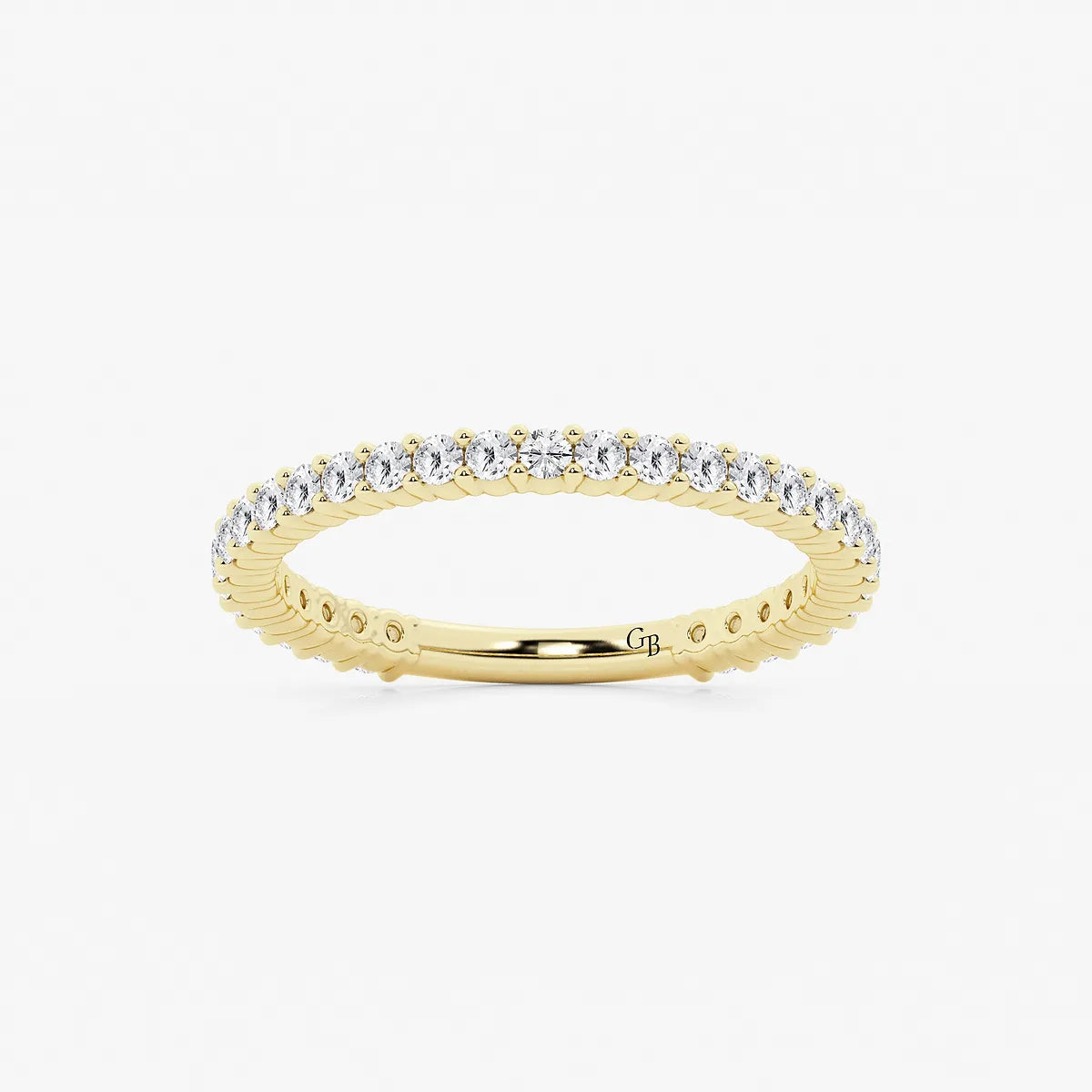 GWA036 - product video for 1/2 ctw Round Lab Grown Diamond Three Quarter Eternity Shared Prong Wedding Band