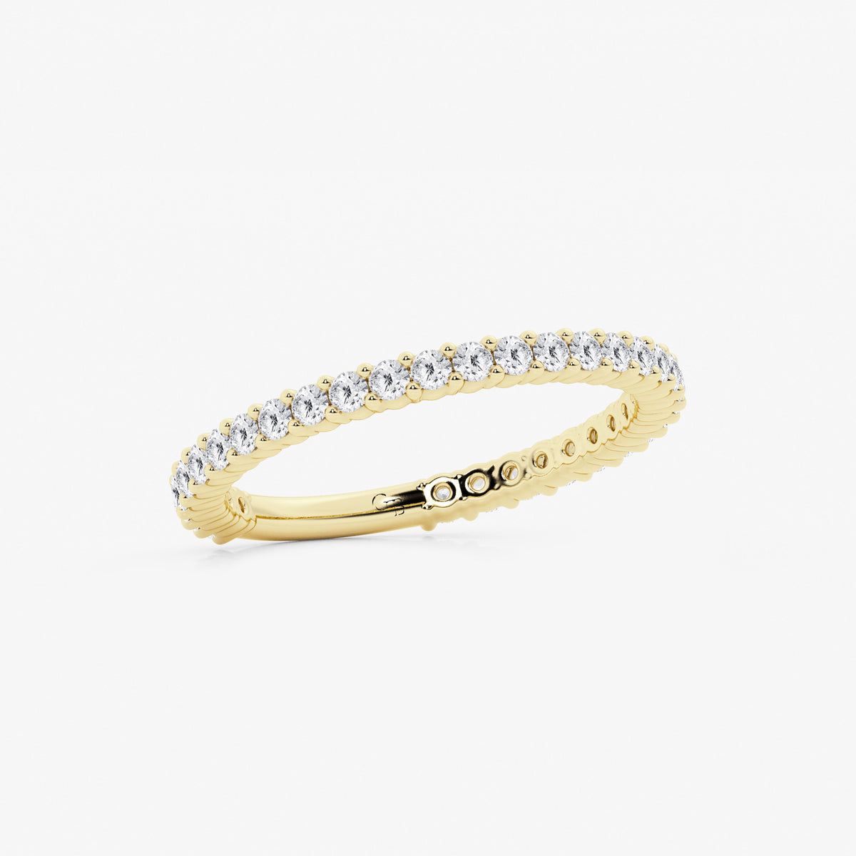 GWA036 - Additional Image 1 for  1/2 ctw Round Lab Grown Diamond Three Quarter Eternity Shared Prong Wedding Band
