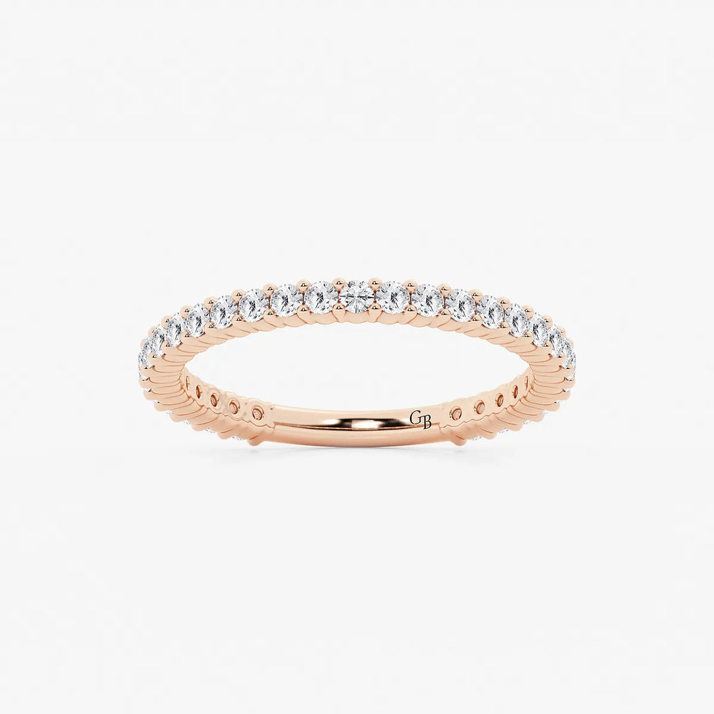 GWA036 - product video for 1/2 ctw Round Lab Grown Diamond Three Quarter Eternity Shared Prong Wedding Band