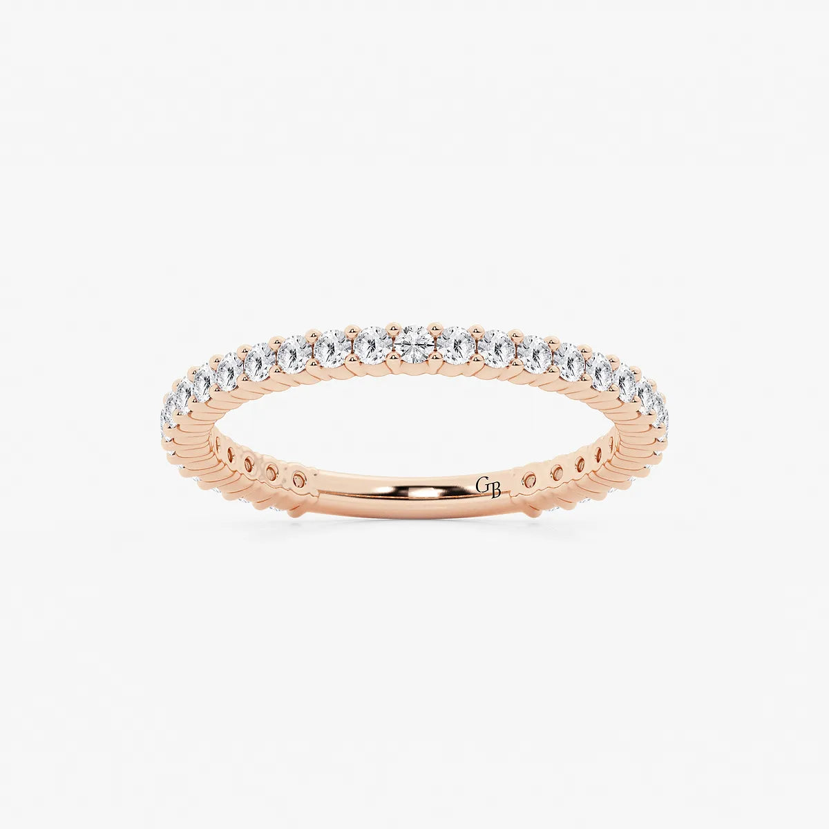 GWA036 - product video for 1/2 ctw Round Lab Grown Diamond Three Quarter Eternity Shared Prong Wedding Band