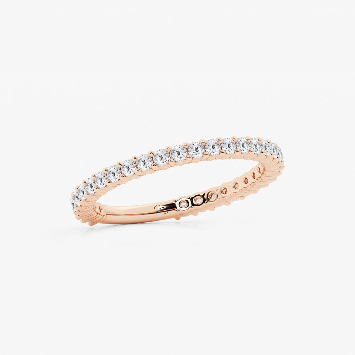 GWA036 - Additional Image 1 for  1/2 ctw Round Lab Grown Diamond Three Quarter Eternity Shared Prong Wedding Band