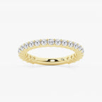 GWA036 - product video for 1 ctw Round Lab Grown Diamond Three Quarter Eternity Shared Prong Wedding Band