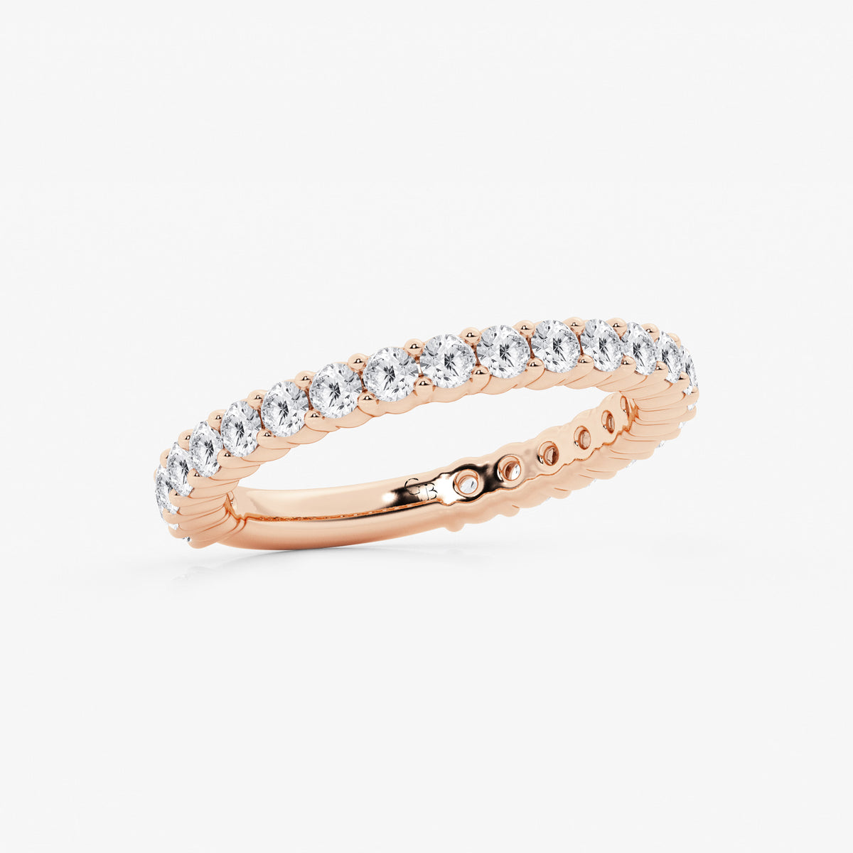 GWA036 - Additional Image 1 for  1 ctw Round Lab Grown Diamond Three Quarter Eternity Shared Prong Wedding Band