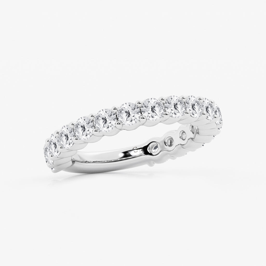 GWA036 - Additional Image 1 for  2 ctw Round Lab Grown Diamond Three Quarter Eternity Shared Prong Wedding Band