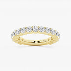 GWA036 - product video for 2 ctw Round Lab Grown Diamond Three Quarter Eternity Shared Prong Wedding Band