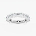 GWA036 - product video for 3 ctw Round Lab Grown Diamond Three Quarter Eternity Shared Prong Wedding Band