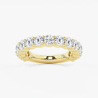 GWA036 - product video for 3 ctw Round Lab Grown Diamond Three Quarter Eternity Shared Prong Wedding Band