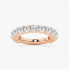 GWA036 - product video for 3 ctw Round Lab Grown Diamond Three Quarter Eternity Shared Prong Wedding Band