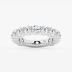 GWA036 - product video for 4 ctw Round Lab Grown Diamond Three Quarter Eternity Shared Prong Wedding Band
