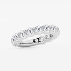 GWA036 - Additional Image 1 for  4 ctw Round Lab Grown Diamond Three Quarter Eternity Shared Prong Wedding Band