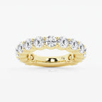 GWA036 - product video for 4 ctw Round Lab Grown Diamond Three Quarter Eternity Shared Prong Wedding Band