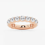 GWA036 - product video for 4 ctw Round Lab Grown Diamond Three Quarter Eternity Shared Prong Wedding Band