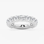 GWA036 - product video for 5 ctw Round Lab Grown Diamond Three Quarter Eternity Shared Prong Wedding Band