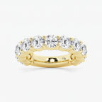 GWA036 - 5 ctw Round Lab Grown Diamond Three Quarter Eternity Shared Prong Wedding Band
