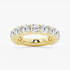 GWA036 - product video for 5 ctw Round Lab Grown Diamond Three Quarter Eternity Shared Prong Wedding Band