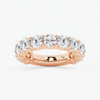 GWA036 - 5 ctw Round Lab Grown Diamond Three Quarter Eternity Shared Prong Wedding Band