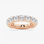 GWA036 - product video for 5 ctw Round Lab Grown Diamond Three Quarter Eternity Shared Prong Wedding Band