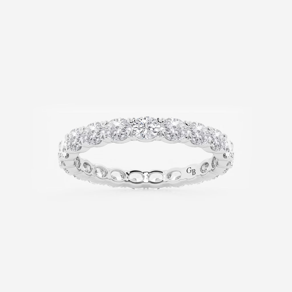 GWA037 - 1 ctw East-West Oval Lab Grown Diamond Eternity Band - 2.1mm Width
