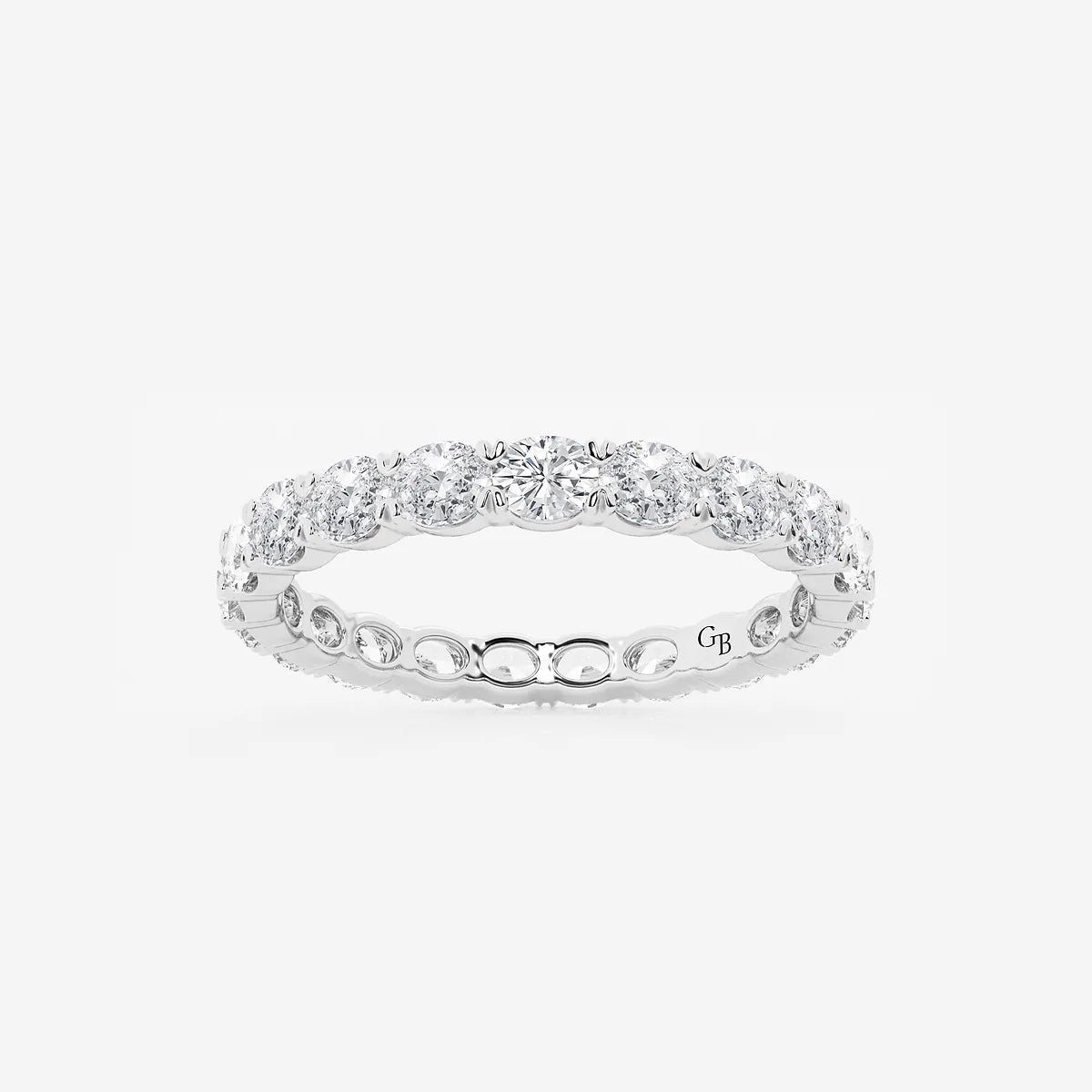 GWA037 - product video for 1 ctw East-West Oval Lab Grown Diamond Eternity Band - 2.1mm Width