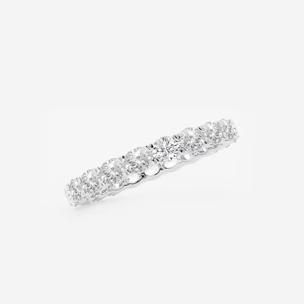 GWA037 - Additional Image 1 for  1 ctw East-West Oval Lab Grown Diamond Eternity Band - 2.1mm Width