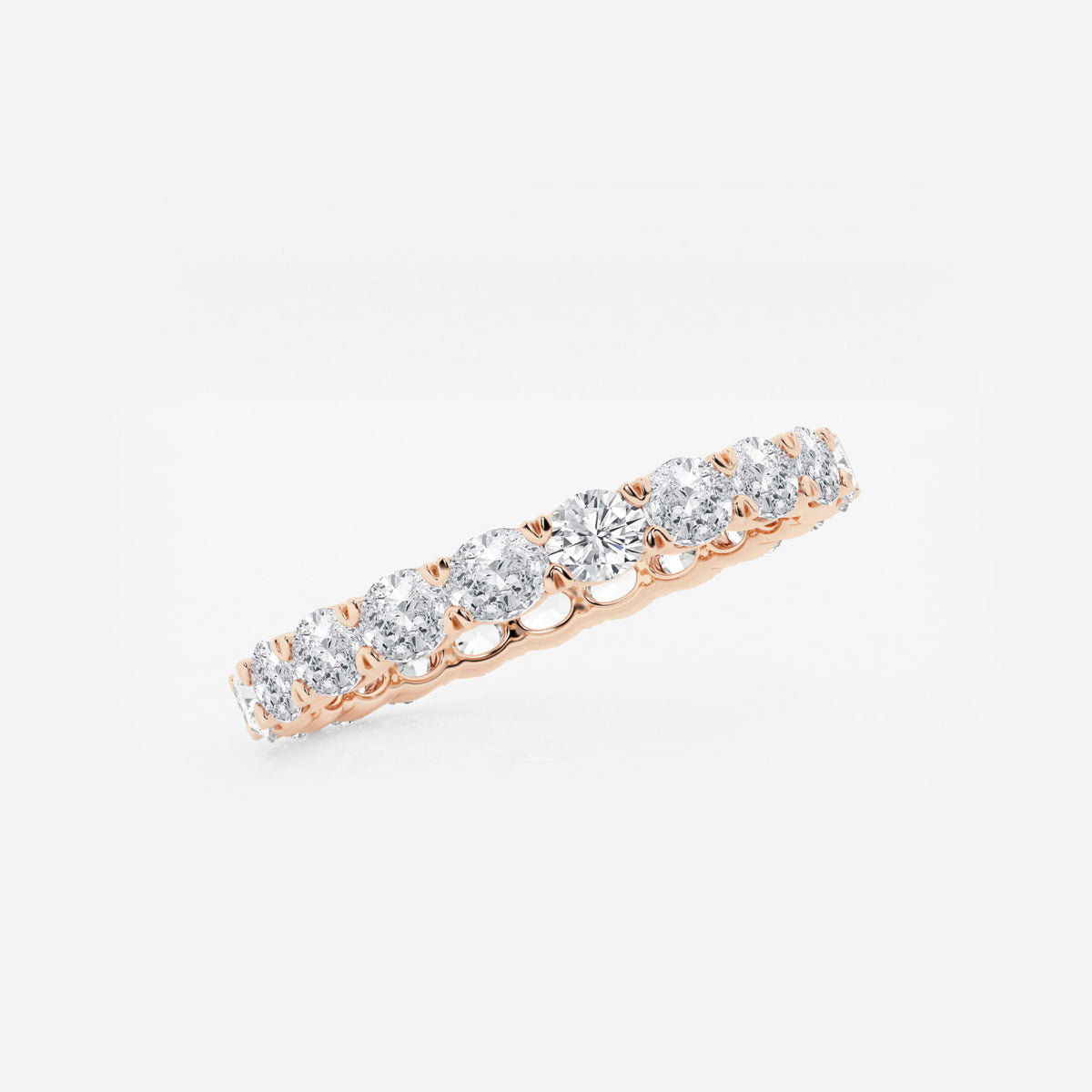 GWA037 - Additional Image 1 for  1 ctw East-West Oval Lab Grown Diamond Eternity Band - 2.1mm Width