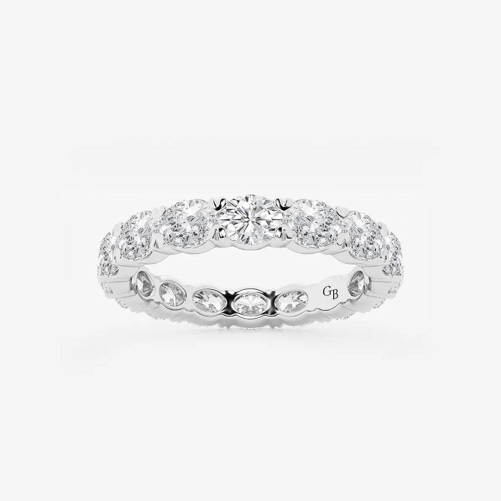 GWA037 - product video for 2 ctw East-West Oval Lab Grown Diamond Eternity Band - 2.8mm Width