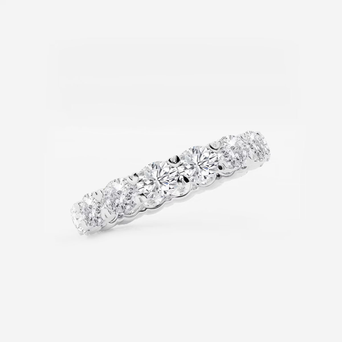 GWA037 - Additional Image 1 for  2 ctw East-West Oval Lab Grown Diamond Eternity Band - 2.8mm Width