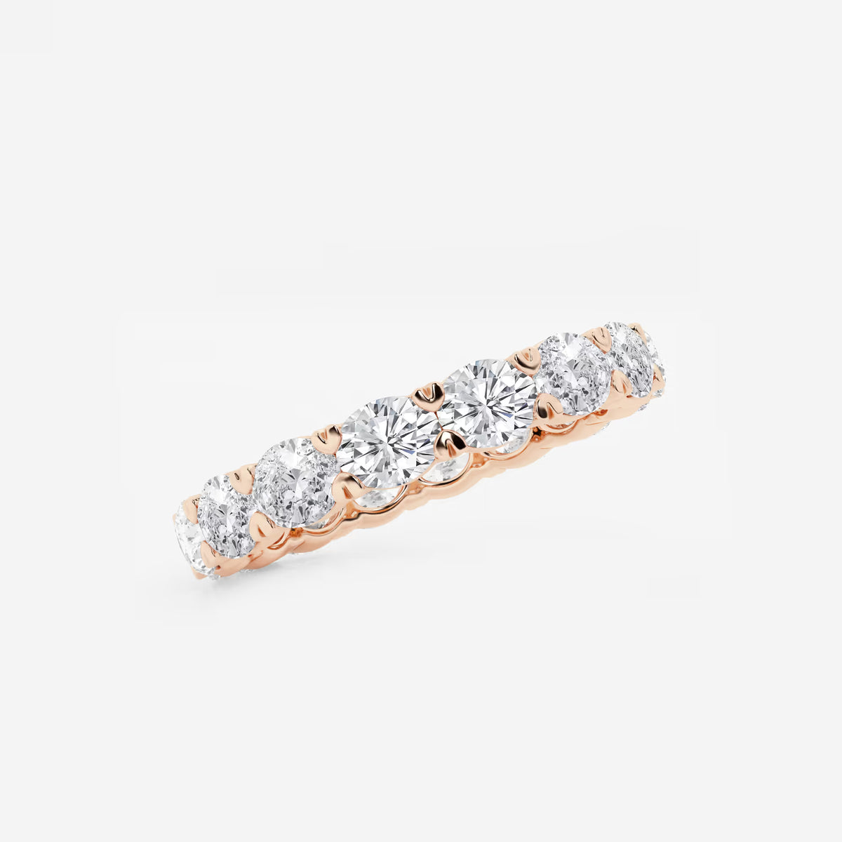 GWA037 - Additional Image 1 for  2 ctw East-West Oval Lab Grown Diamond Eternity Band - 2.8mm Width
