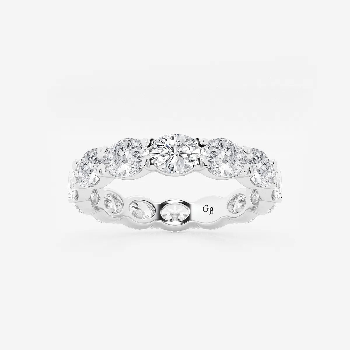 GWA037 - product video for 3 ctw East-West Oval Lab Grown Diamond Eternity Band - 3.5mm Width