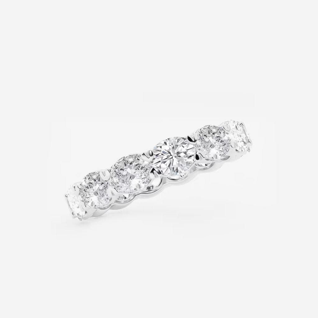 GWA037 - Additional Image 1 for  3 ctw East-West Oval Lab Grown Diamond Eternity Band - 3.5mm Width
