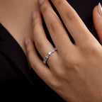 GWA037 - 3 ctw East-West Oval Lab Grown Diamond Eternity Band - 3.5mm Width