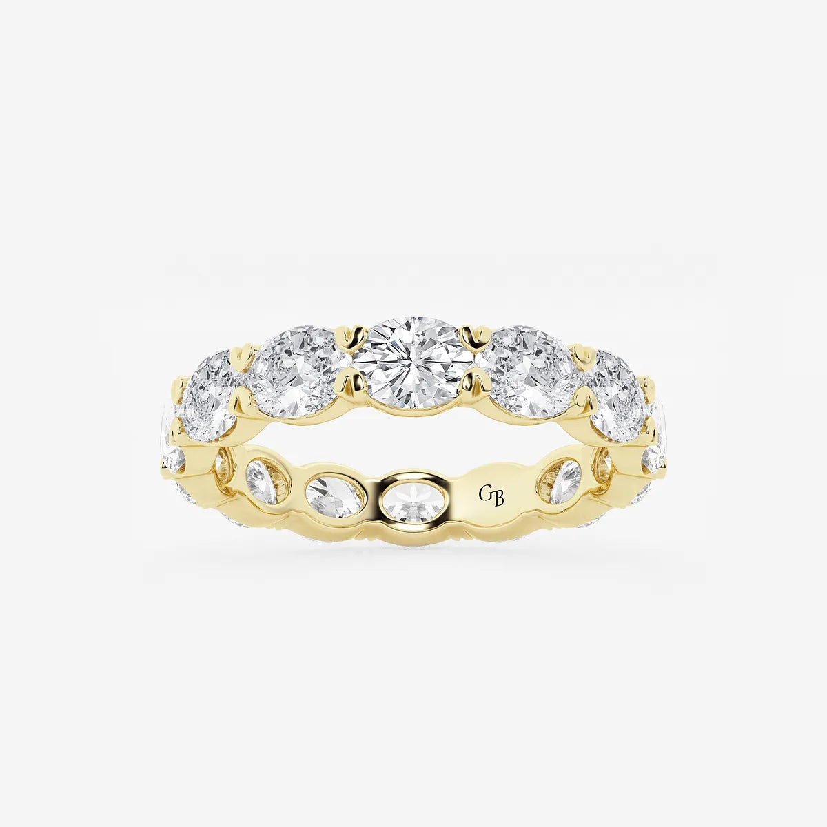 GWA037 - product video for 3 ctw East-West Oval Lab Grown Diamond Eternity Band - 3.5mm Width