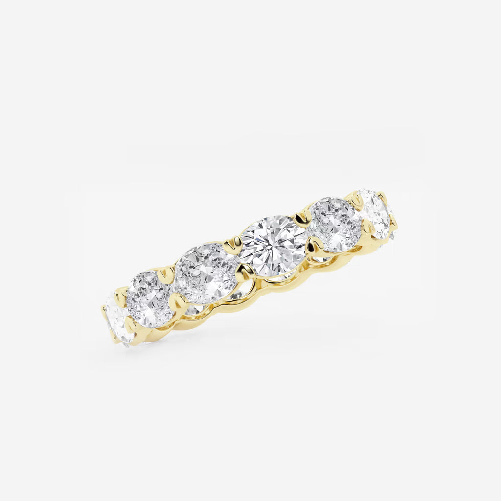 GWA037 - Additional Image 1 for  3 ctw East-West Oval Lab Grown Diamond Eternity Band - 3.5mm Width
