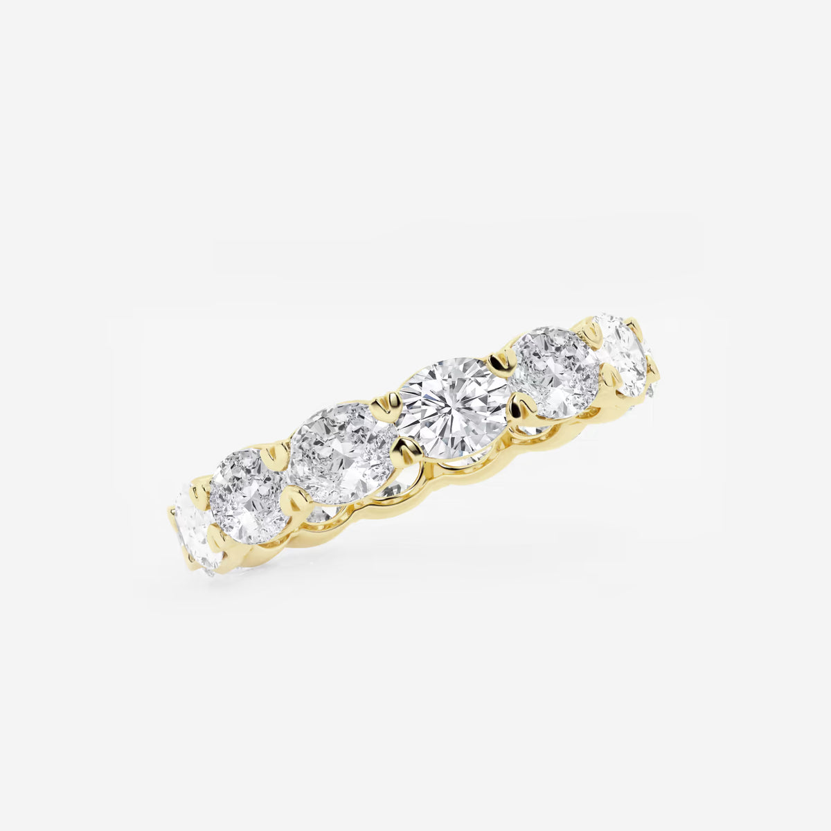 GWA037 - Additional Image 1 for  3 ctw East-West Oval Lab Grown Diamond Eternity Band - 3.5mm Width