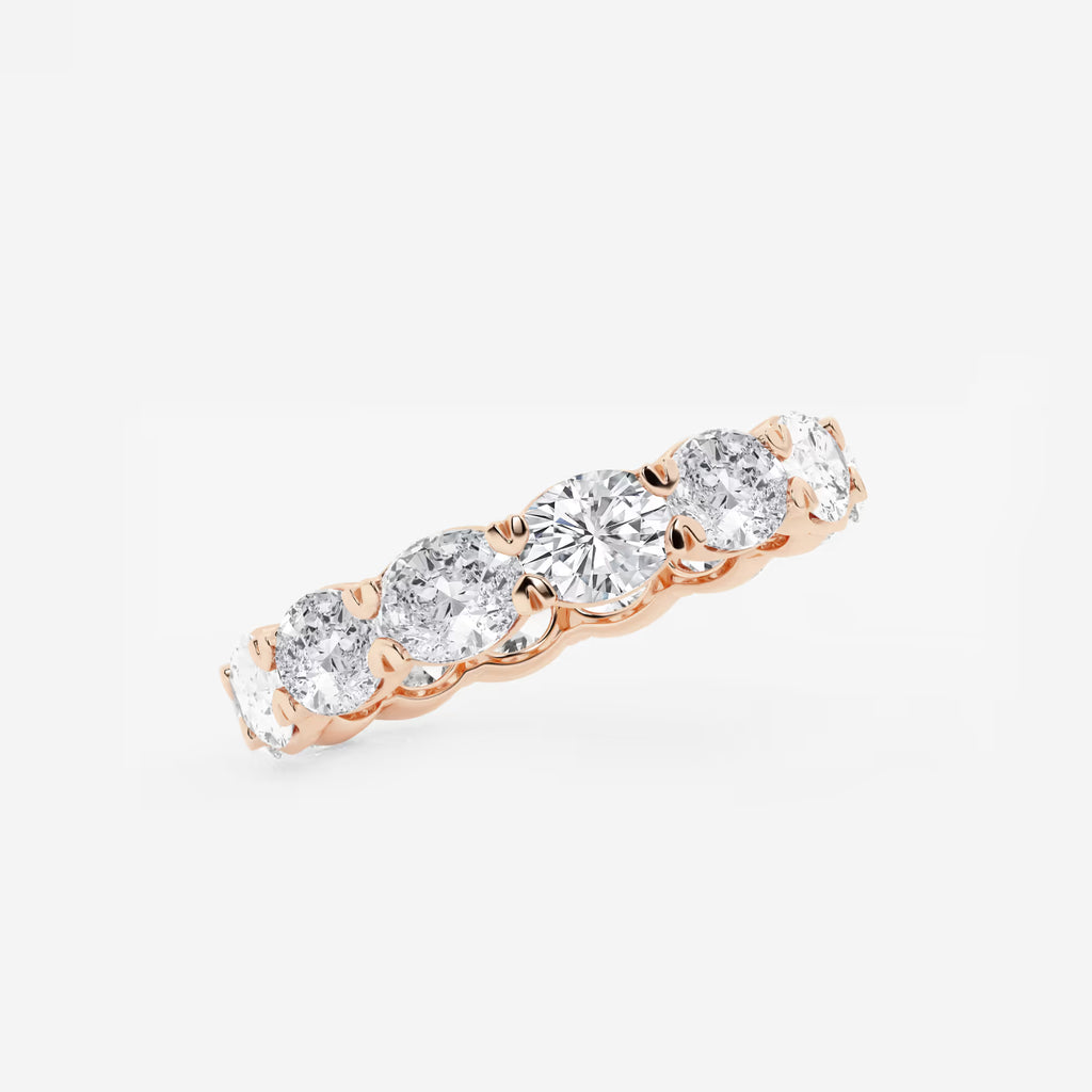 GWA037 - Additional Image 1 for  3 ctw East-West Oval Lab Grown Diamond Eternity Band - 3.5mm Width