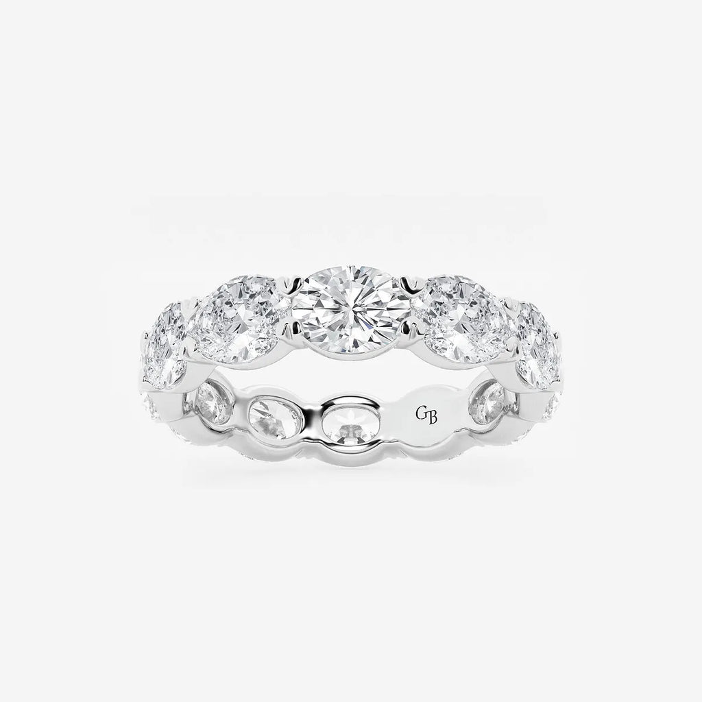 GWA037 - product video for 4 ctw East-West Oval Lab Grown Diamond Eternity Band - 4mm Width