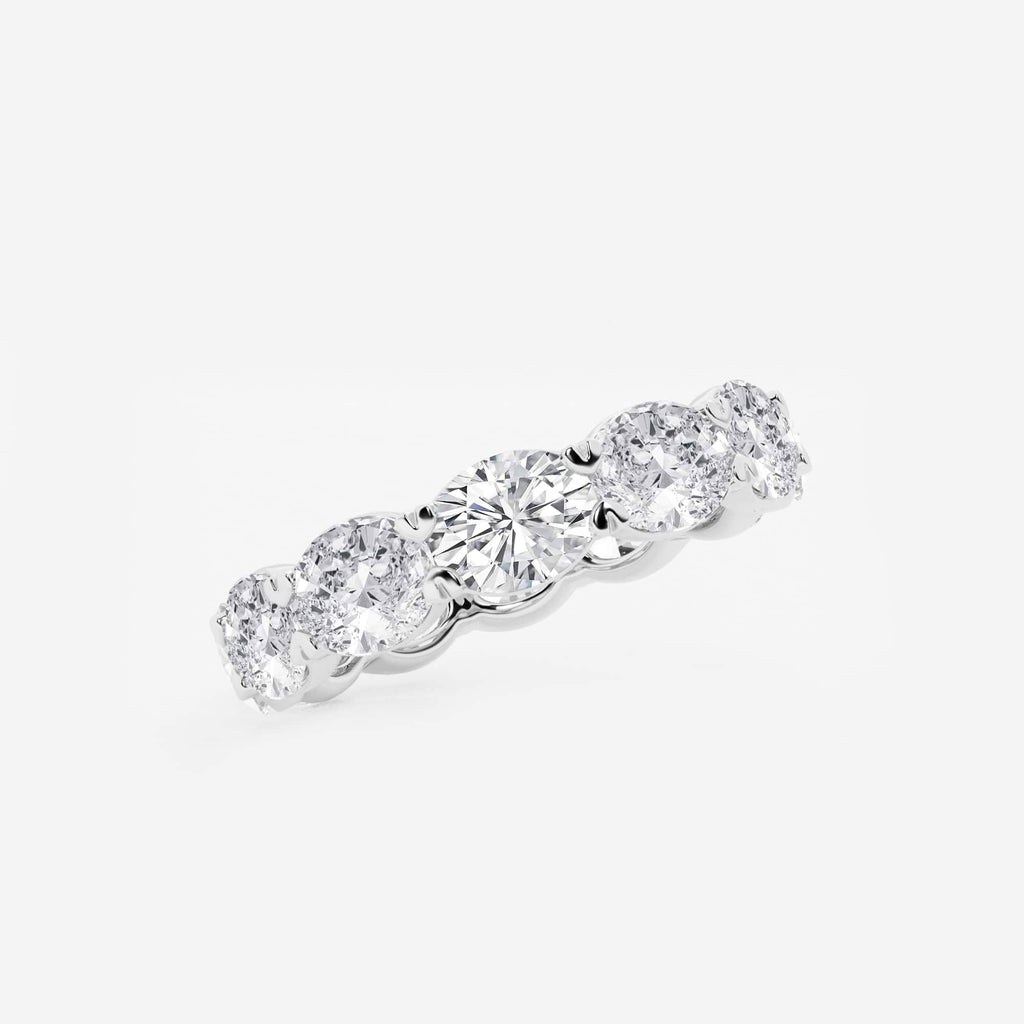 GWA037 - Additional Image 1 for  4 ctw East-West Oval Lab Grown Diamond Eternity Band - 4mm Width