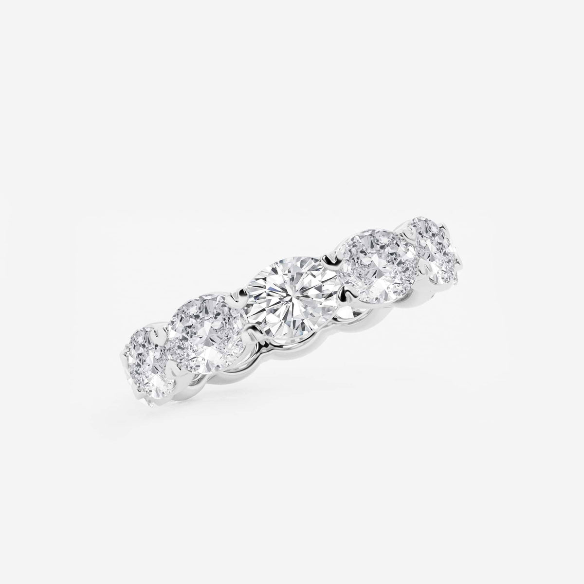 GWA037 - Additional Image 1 for  4 ctw East-West Oval Lab Grown Diamond Eternity Band - 4mm Width