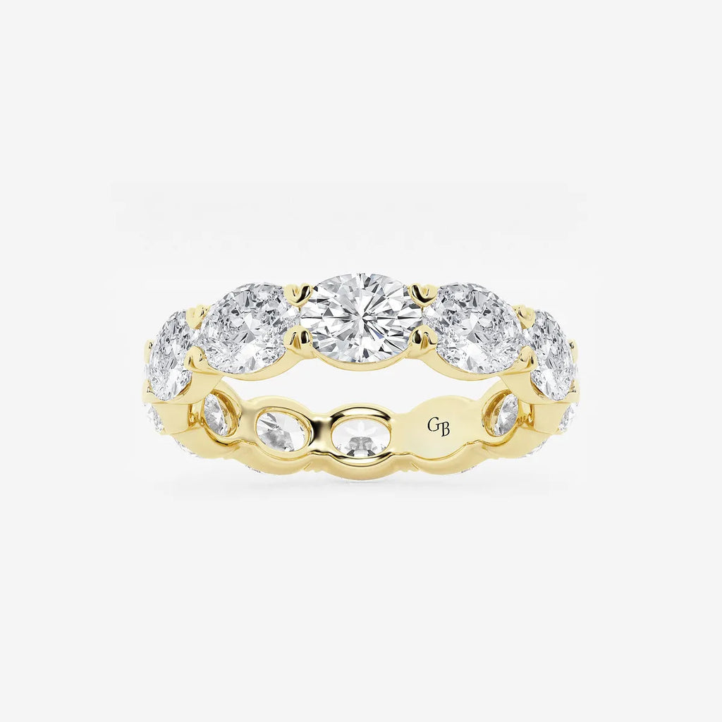 GWA037 - product video for 4 ctw East-West Oval Lab Grown Diamond Eternity Band - 4mm Width
