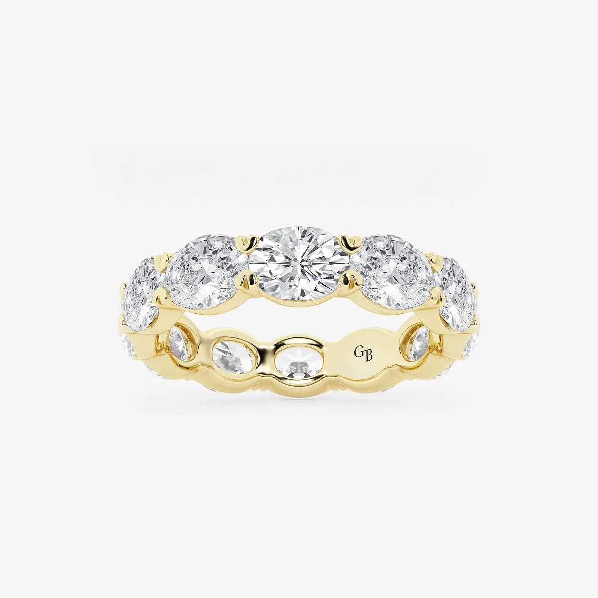 GWA037 - product video for 4 ctw East-West Oval Lab Grown Diamond Eternity Band - 4mm Width