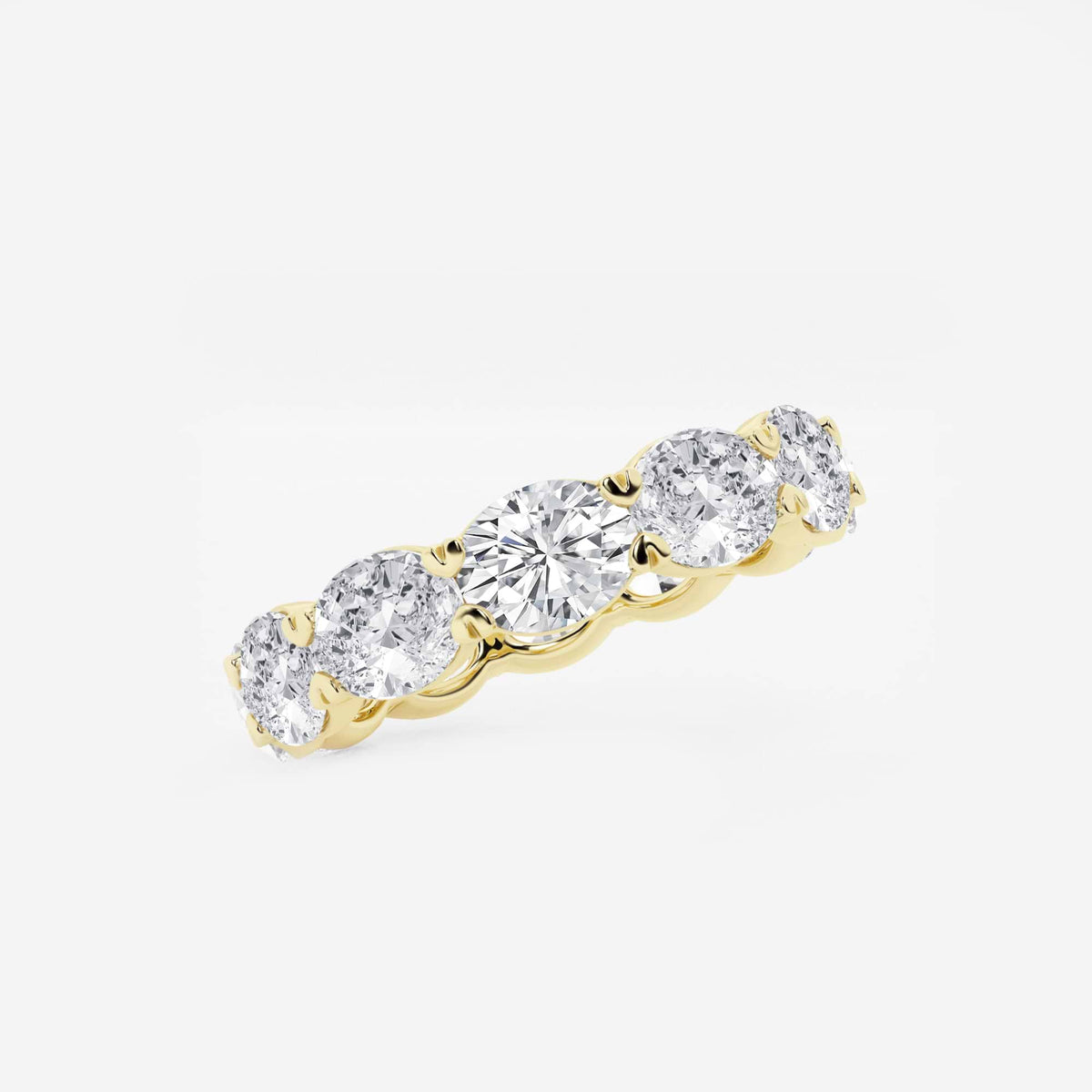 GWA037 - Additional Image 1 for  4 ctw East-West Oval Lab Grown Diamond Eternity Band - 4mm Width