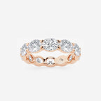 GWA037 - 4 ctw East-West Oval Lab Grown Diamond Eternity Band - 4mm Width