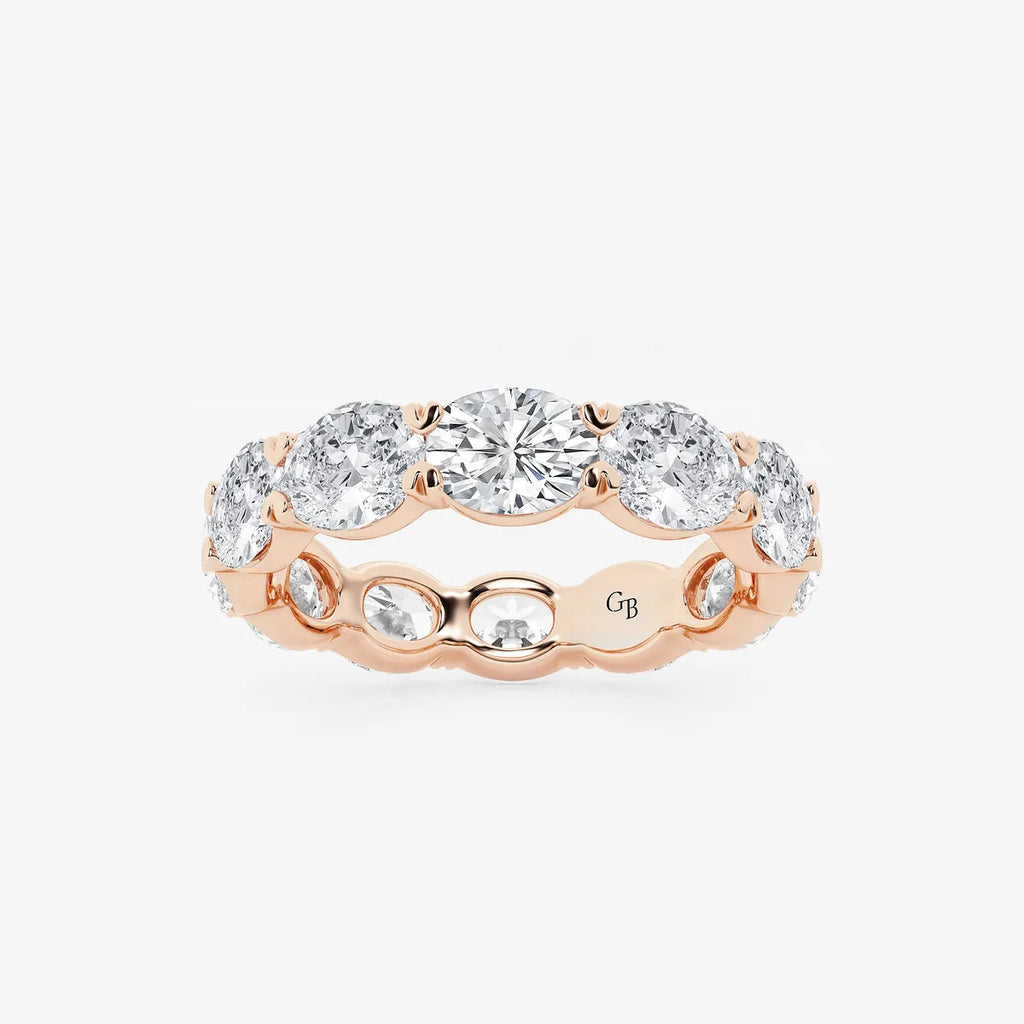 GWA037 - product video for 4 ctw East-West Oval Lab Grown Diamond Eternity Band - 4mm Width