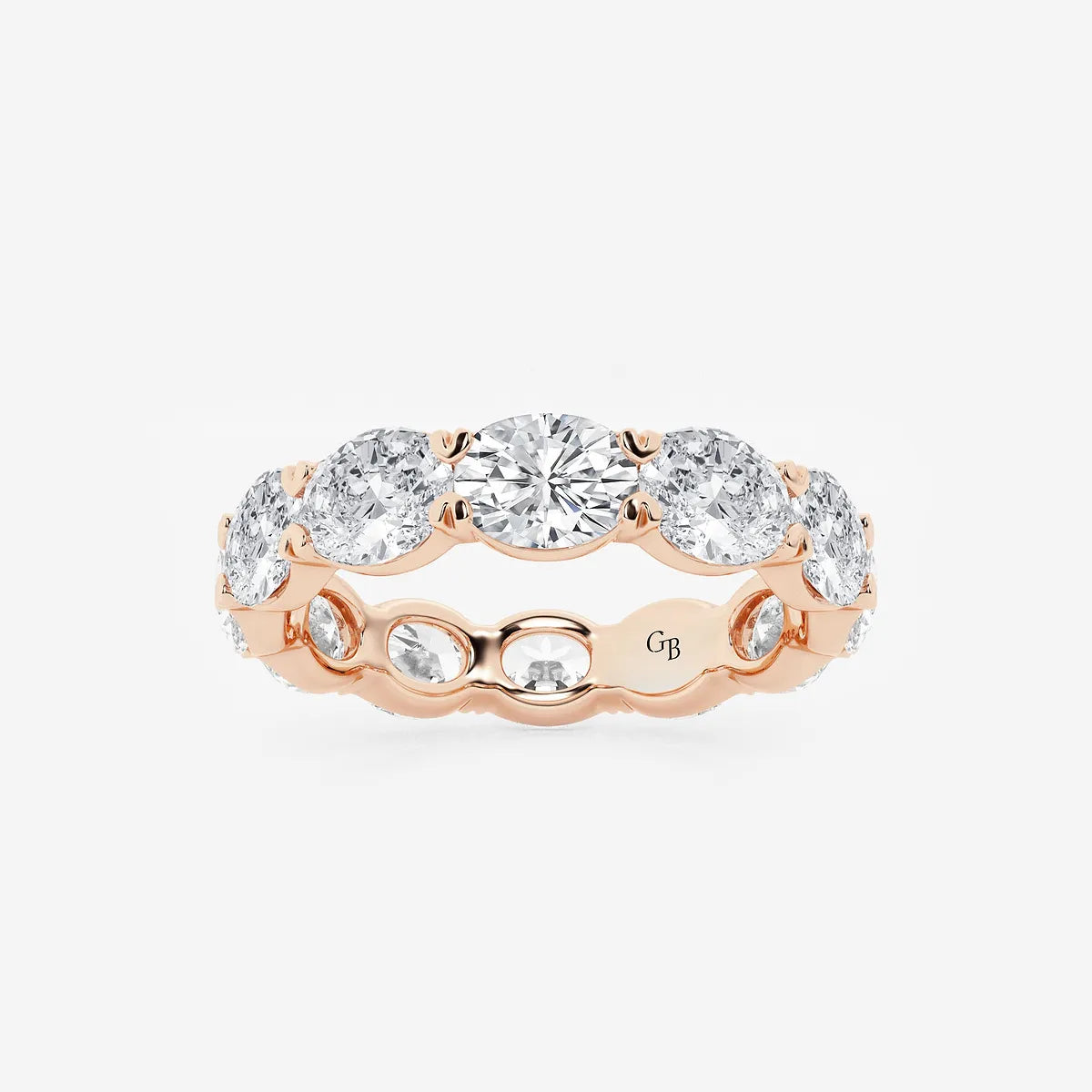 GWA037 - product video for 4 ctw East-West Oval Lab Grown Diamond Eternity Band - 4mm Width