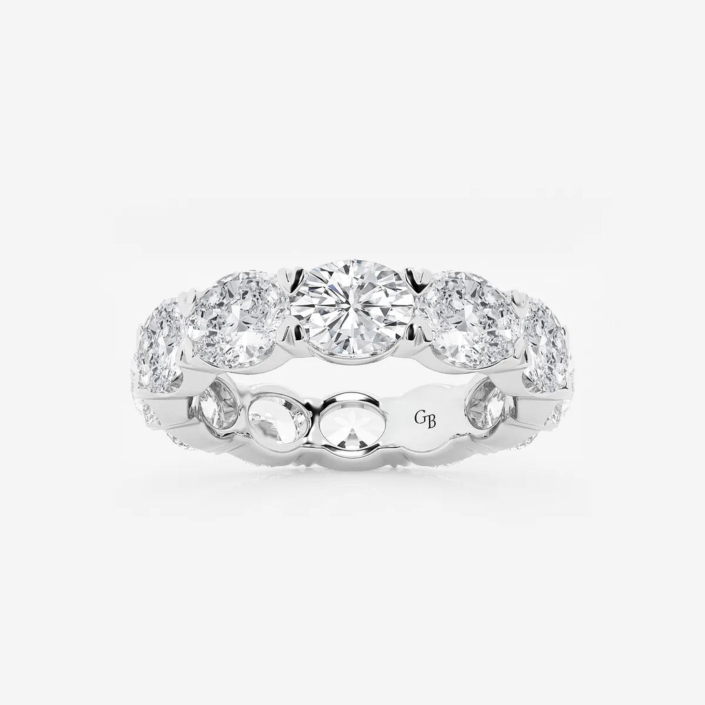 GWA037 - product video for 5 ctw East-West Oval Lab Grown Diamond Eternity Band - 4.4mm Width